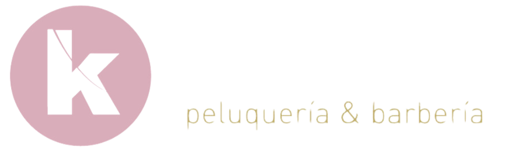 Logotipo peluquería Krismac Letras blancas